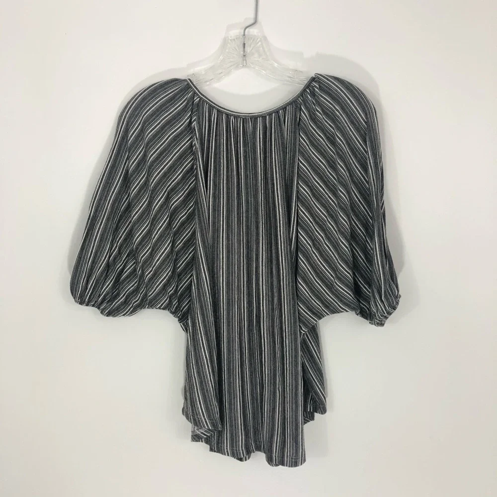 4/$25 By Together Striped Buttondown Dolman Sleeve Top